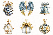 Cute Christmas Ornaments Clipart, an Illustration by OK Design (Thumbnail 3 of 5)