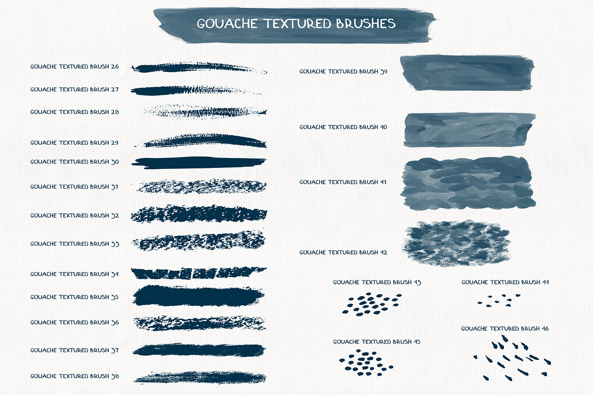 Gouache Textured Vector Brushes, a Brush Add-On by Anna Ivanir (Photo 5 of 6)