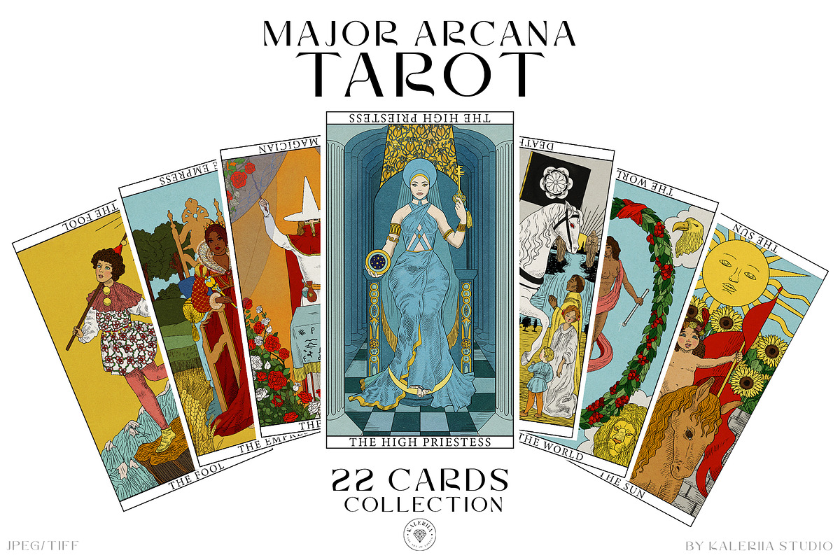 Tarot Sun & Moon Major Arcana Set, an Object Illustration by Kaleriia (Photo 1 of 8)