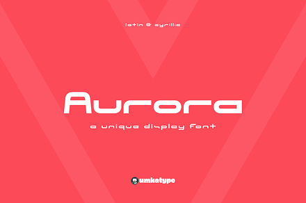 Aurora Display Font, a Font by alpercakici