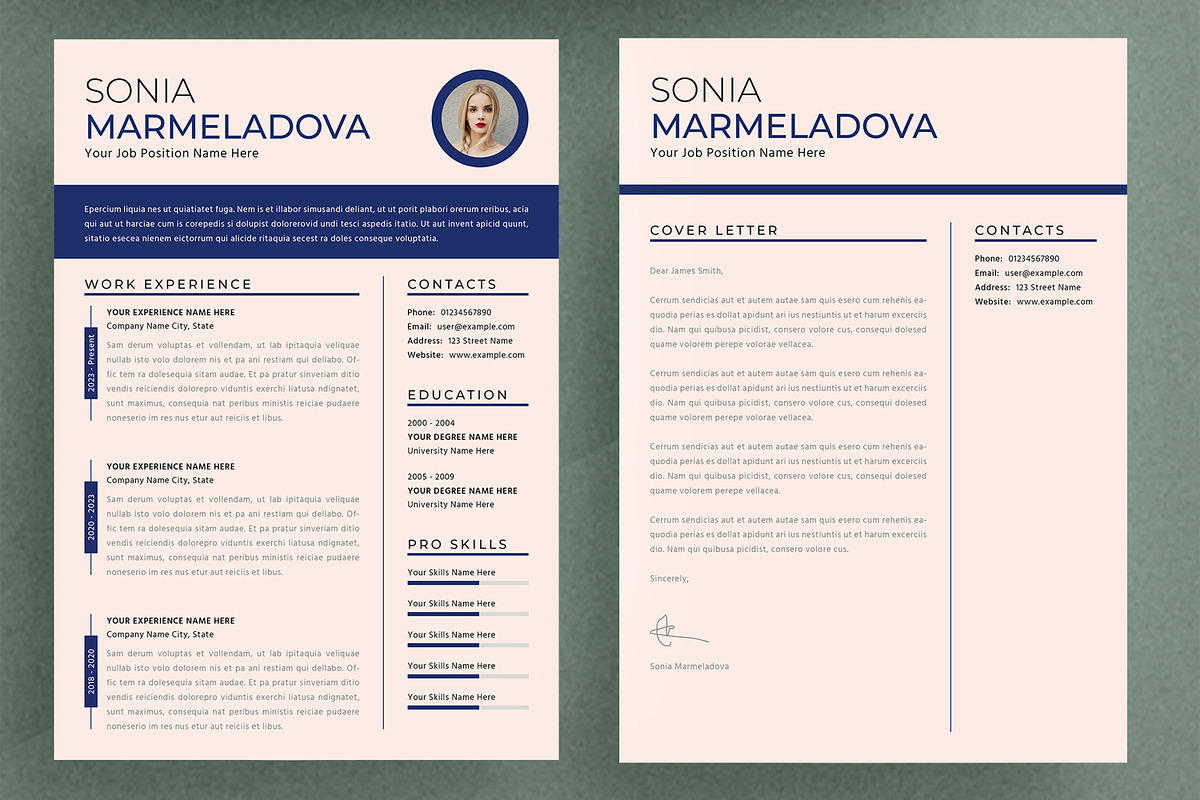 Resume Template Layout, a Resume Template by ContestDesign (Photo 4 of 4)