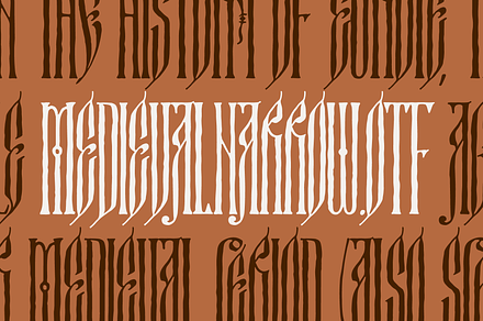 Medieval Narrow serif font, a Blackletter Font by kaer_shop