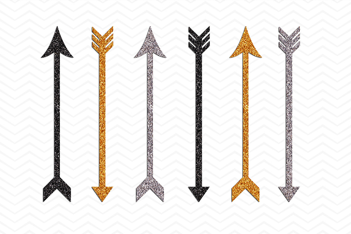 Shimmering Cupids Arrows Clip Art