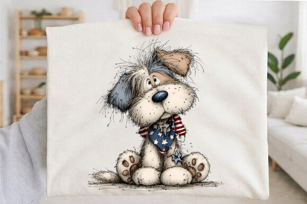 Whimsical Patriotic Dogs Clipart, an Animal Illustration by designcity5 (Photo 5 of 5)