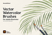 Vector Watercolor Brushes, a Brush Add-On by Komet & Flicker (Thumbnail 1 of 13)