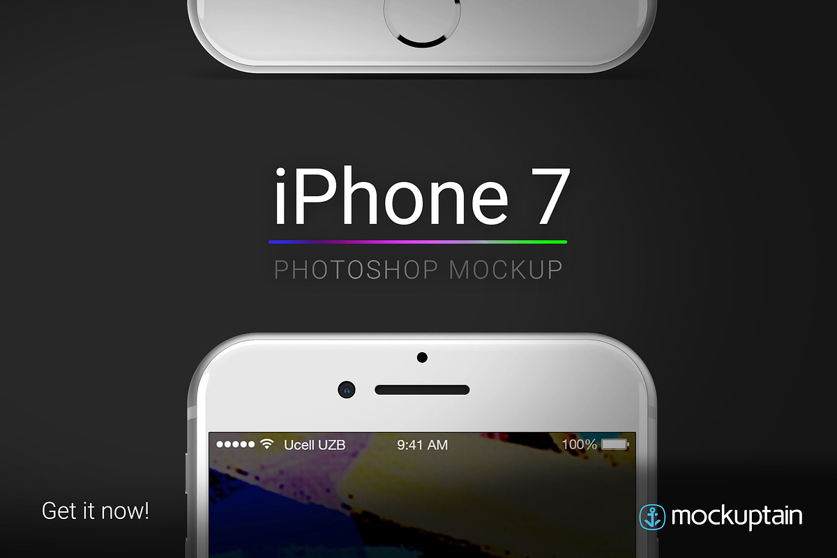 Iphone 7 Mockup Straight White, an iPhone Mockup by mockuptain (Photo 7 of 7)