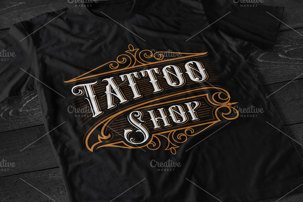 Set of vintage tattoo studio logos., a Branding & Logo Template by Harry Kasyanov (Photo 5 of 8)