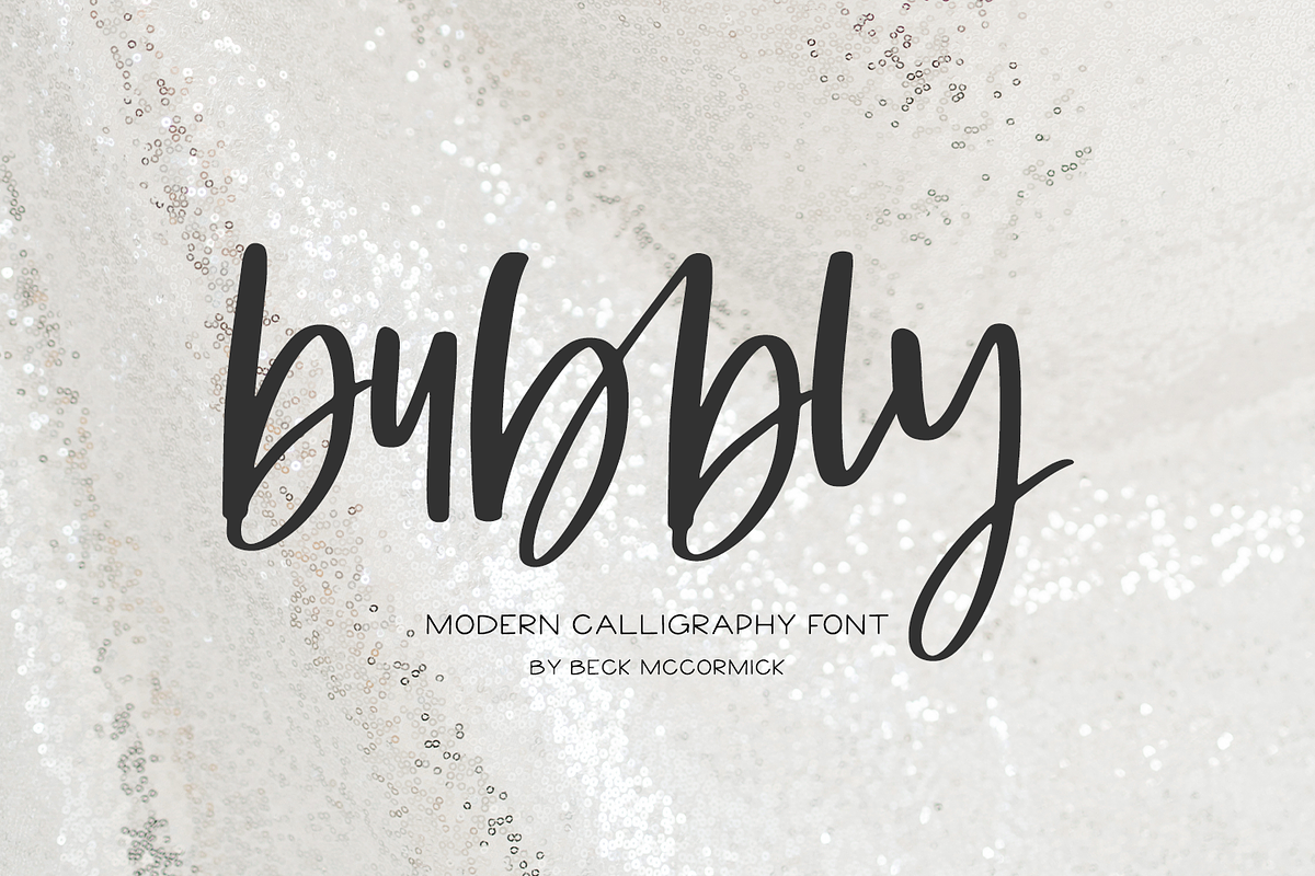 Bubbly Script, a Script Font by Beck McCormick (Photo 1 of 10)