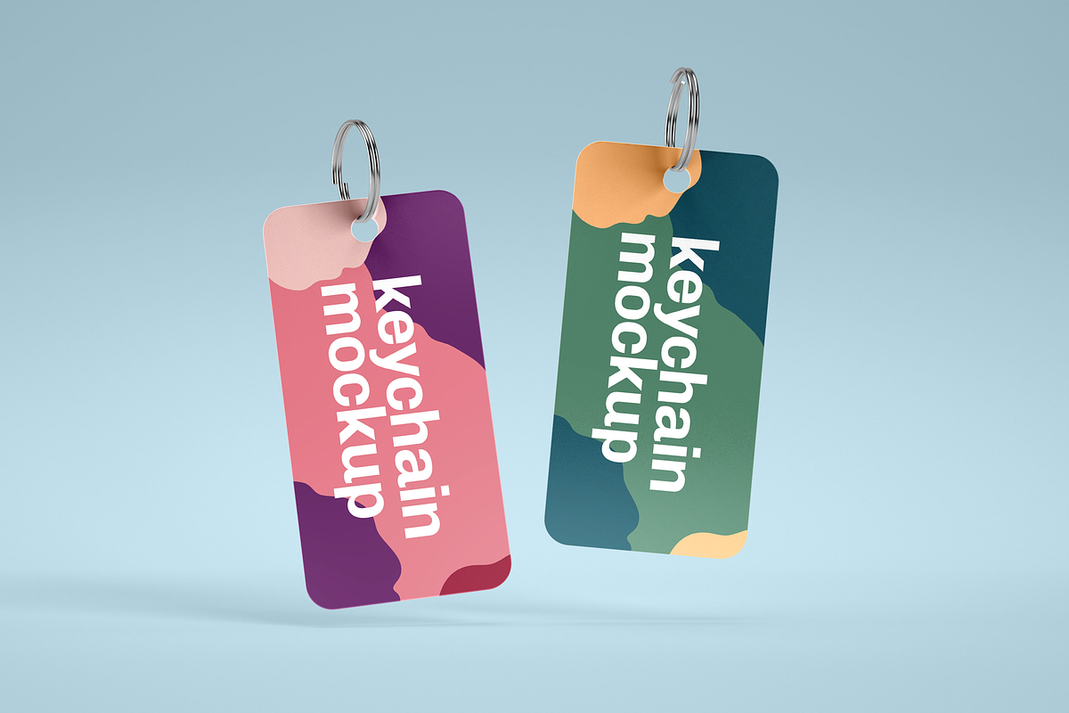 Silver & Card Keychain Mockup Set, a Product Mockup by Deeplab (Photo 2 of 15)