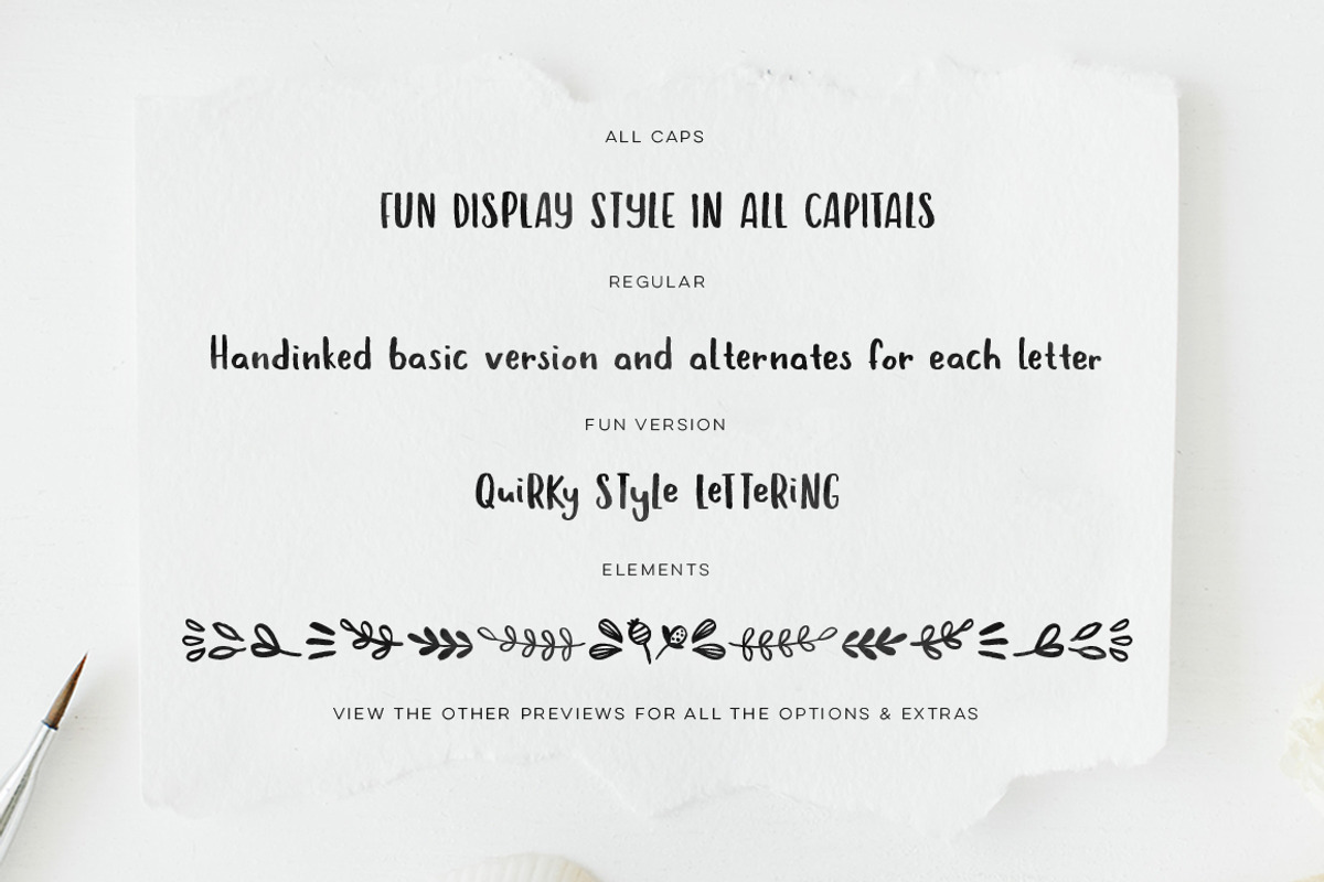 Hola Bisou font handlettered ink preview 4