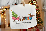 Christmas Dog Colorful Hand-Drawn, an Illustration by Canvas Craft (Thumbnail 2 of 5)