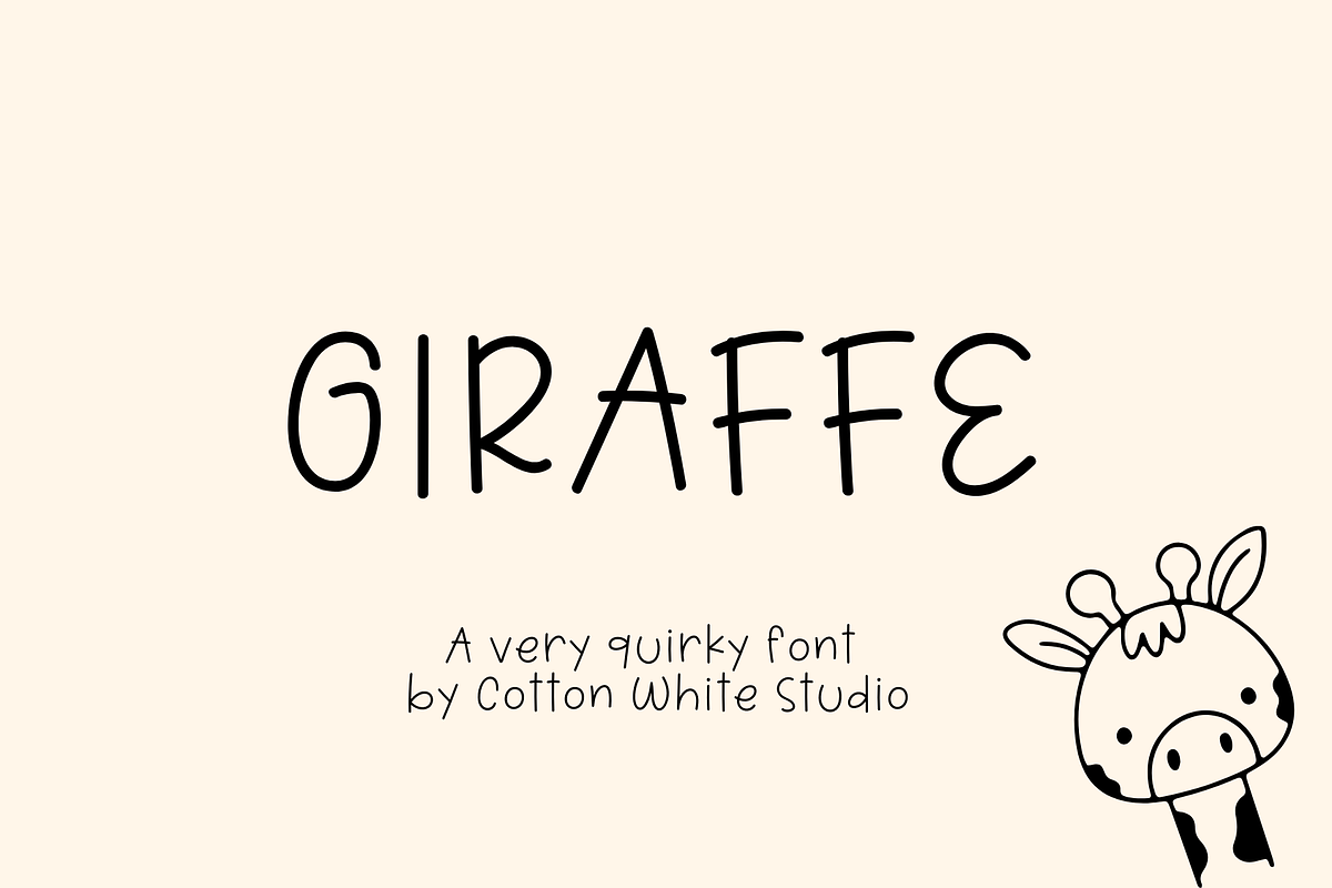 Giraffe Whimsical Font, a Handwritten Font by Sofia Skoog (Photo 1 of 10)