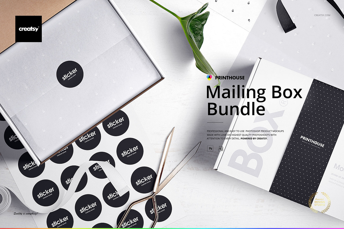 Mailing Box Mockup Bundle, a Packaging Mockup by creatsy5 (Photo 1 of 10)