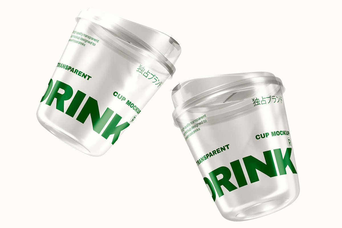 Transparent Cup Mockup, a Packaging Mockup by Unerispace (Photo 5 of 5)
