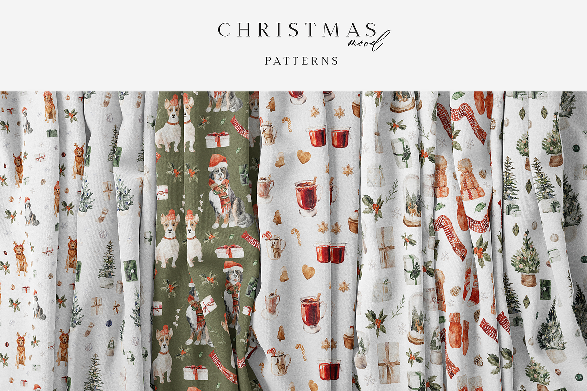 Christmas mood - watercolor set, a Seasonal Illustration by Youksy (Photo 8 of 20)