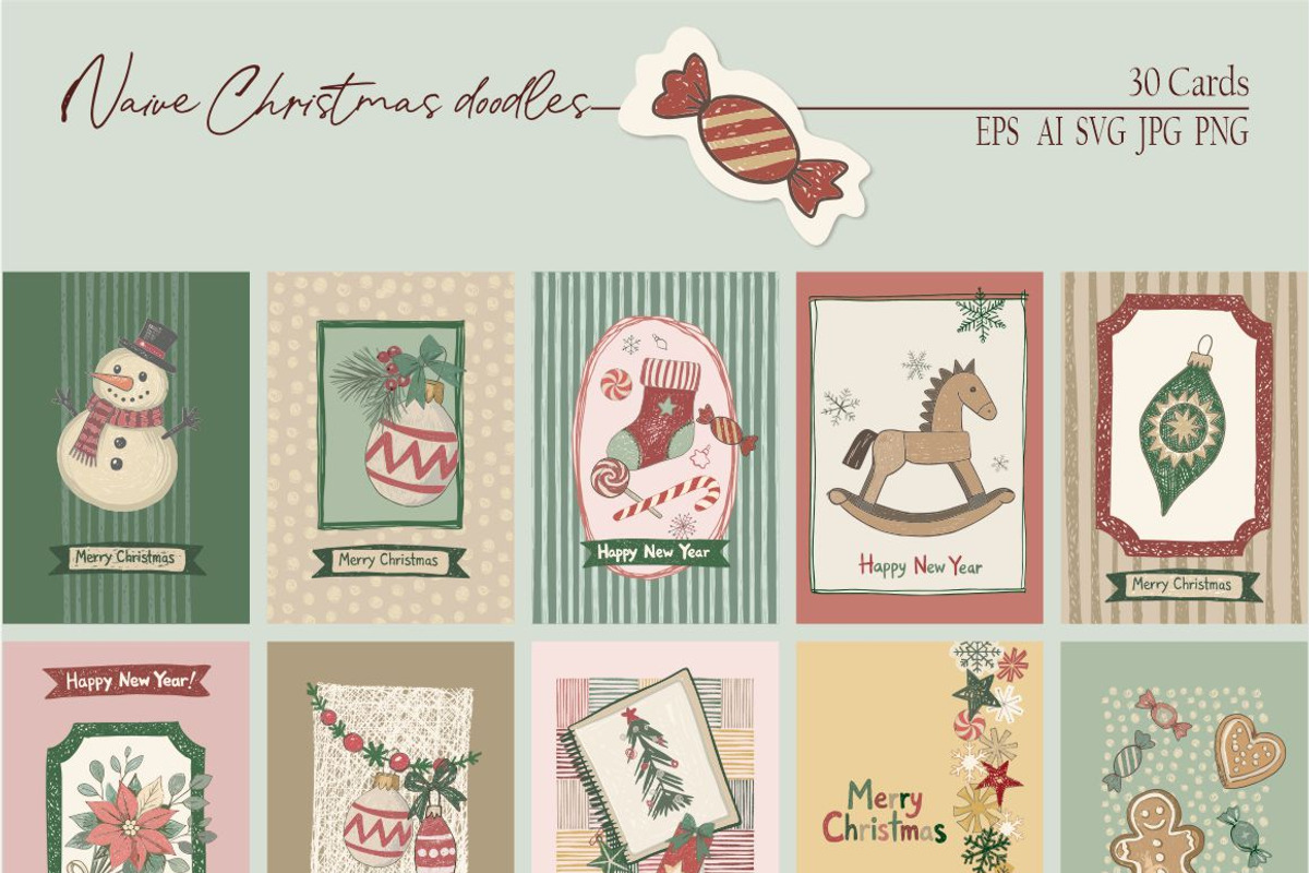 New Year Vector Graphics, an Object Graphic by Collection by VY (Photo 5 of 10)