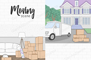Moving Scene, a Decorative Illustration by GlamArtZhanna (Thumbnail 1 of 3)