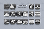 Cape Town landmark icons (16x), an Icon by Artefy's Graphic Bar (Thumbnail 1 of 2)