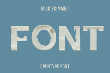 Milk Skimmed Font, a Font by Handmadefont