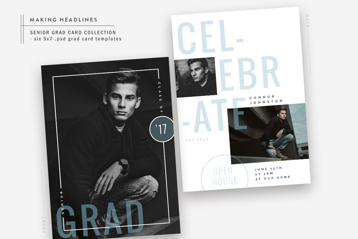 Grad Card Bundle | Making Headlines, a Card Template by The Modern Collective (Photo 3 of 7)