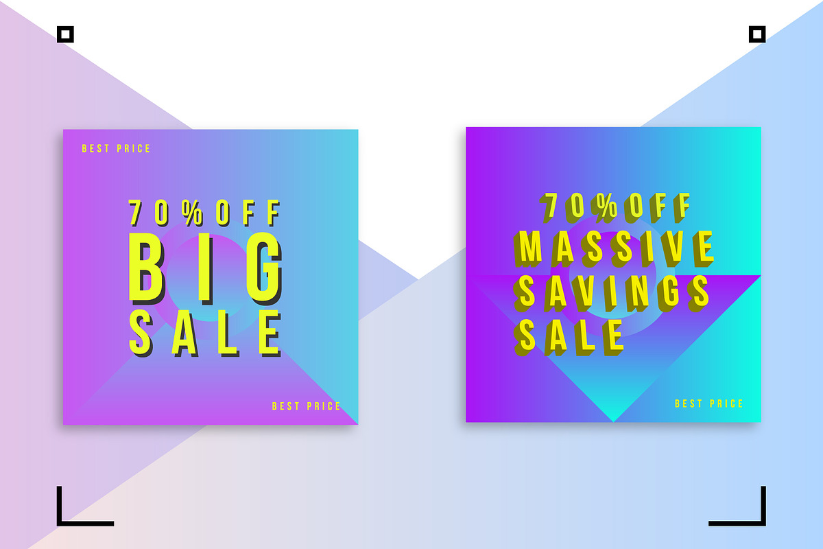 6 modern social sale promo banners,, a Social Media Template by designbydi (Photo 4 of 4)