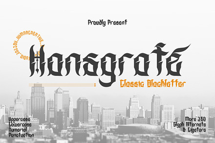 Hansgrate - Classic Blackletter Font, a Blackletter Font by Dhabee