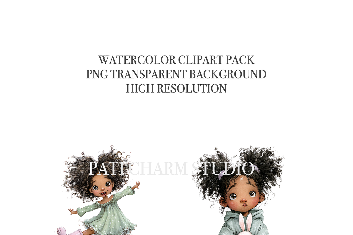 20 Quirky Black Girl PNGs, a Person Illustration by Pati Charm Studio (Photo 5 of 8)