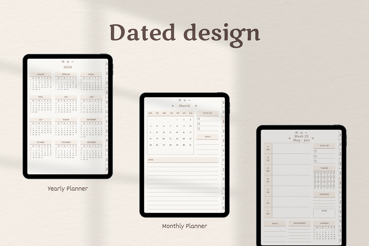 Minimalism Boho Digital Planner, a Templates & Theme by Digital_Mind (Photo 4 of 10)