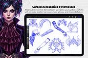 Gothic Dress Stamp Brushes Set, a Brush Add-On by Selentaori Studio (Thumbnail 8 of 12)