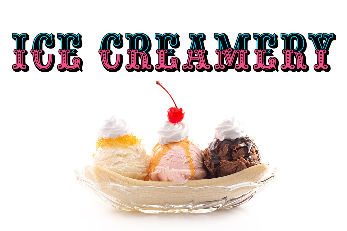 Ice Creamery, a Font by FontMesa (Photo 1 of 5)