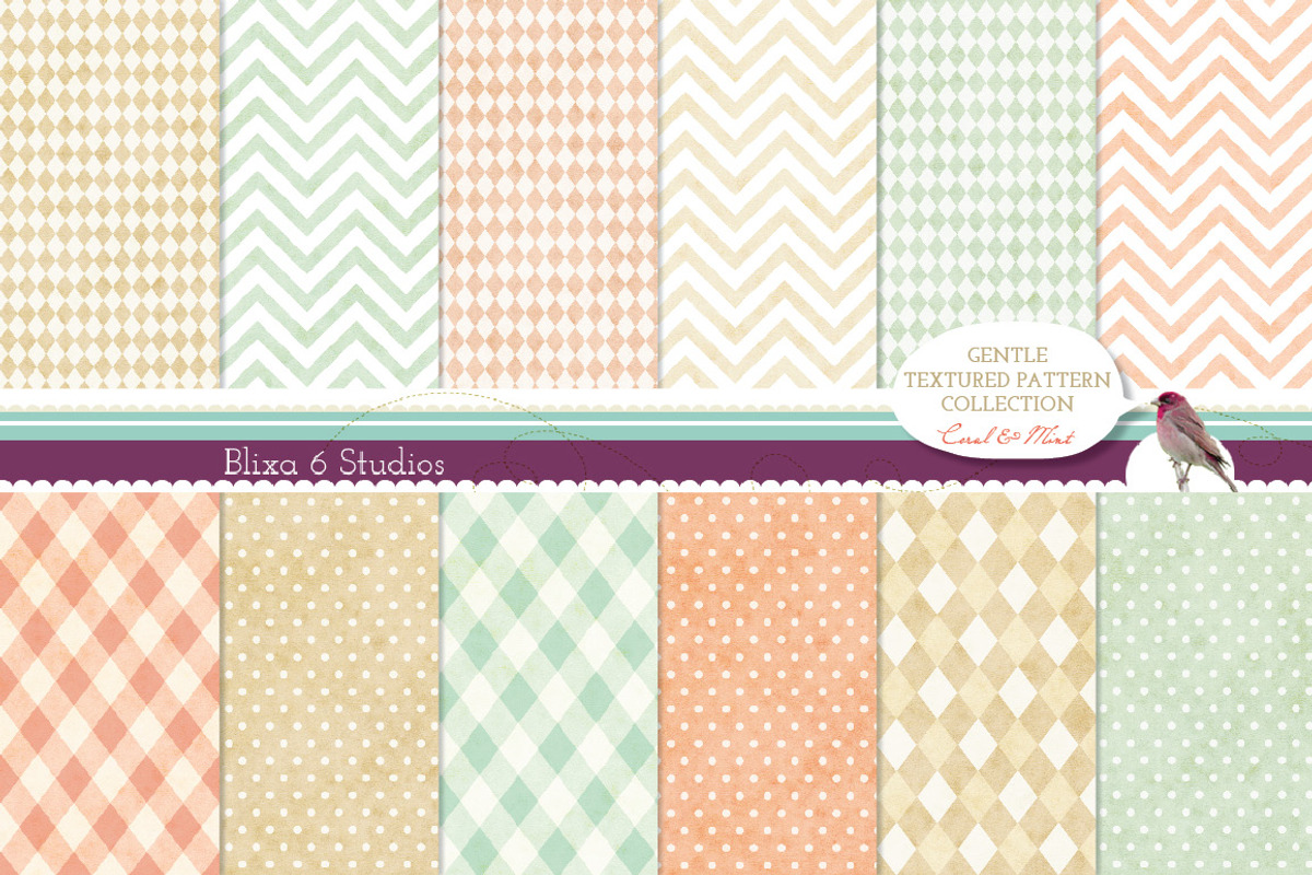 Gently Textured Geometric Patterns