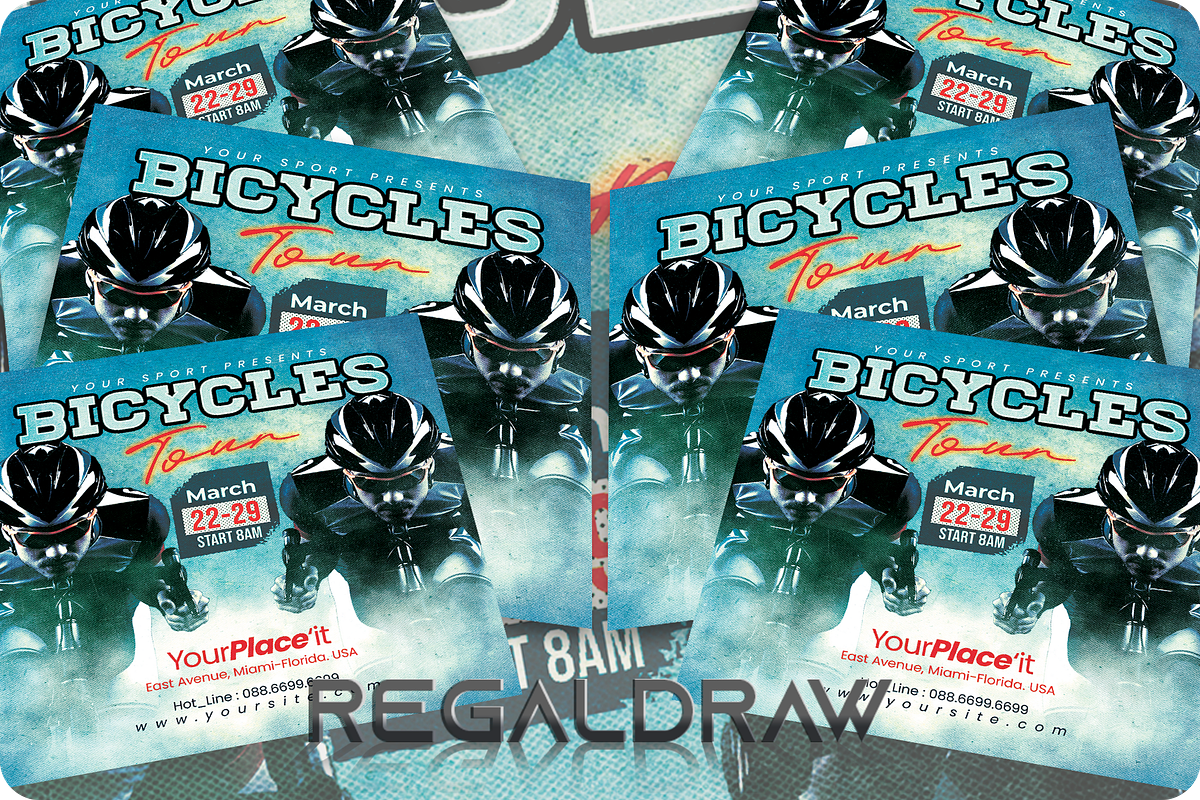 Bicycles Tour Sport Event Flyer, a Flyer Template by regalDRAW (Photo 3 of 4)