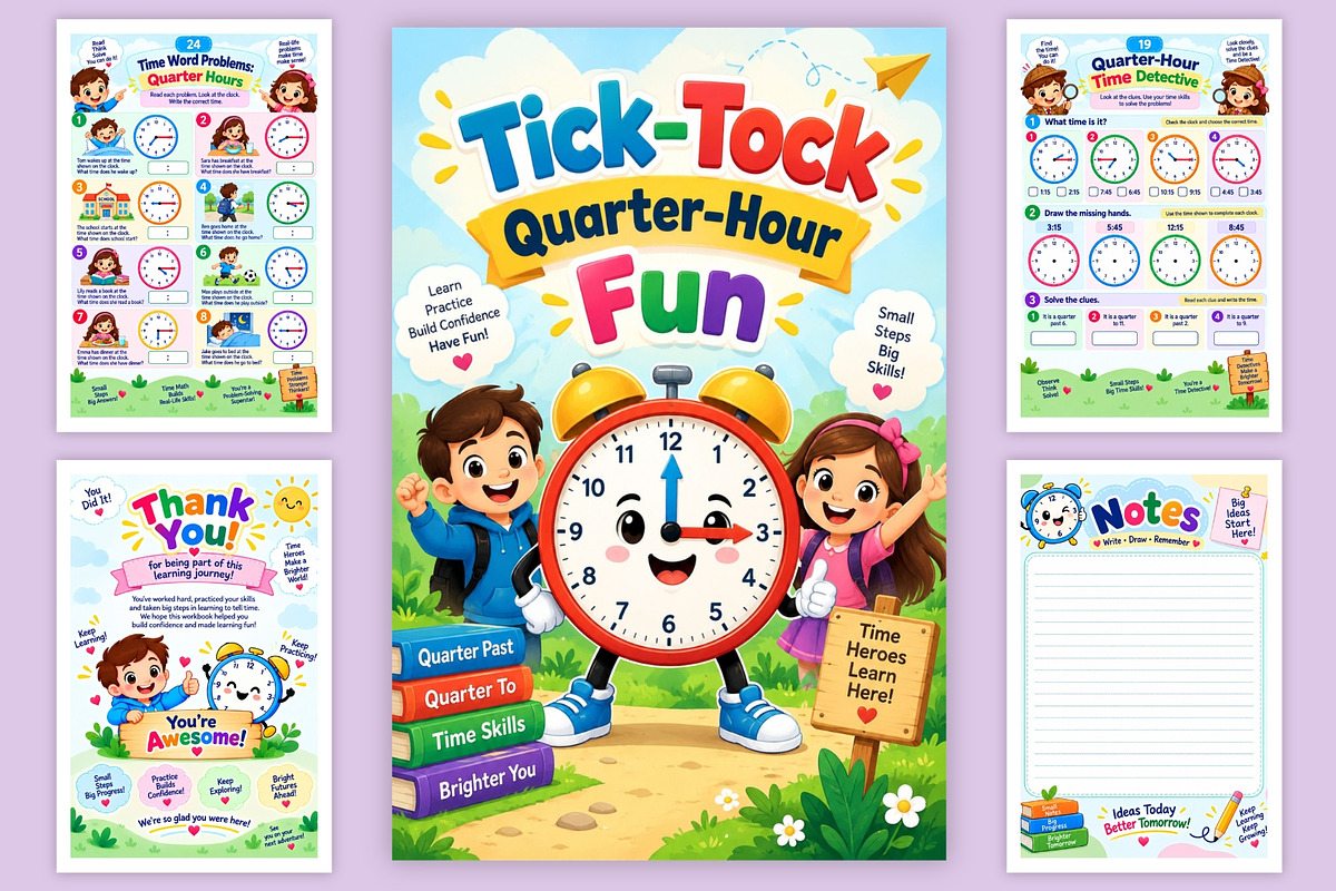 Tick-Tock Quarter-Hour Fun, a Stationery Template by Designmela01 (Photo 6 of 6)