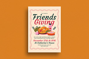 Thanksgiving Dinner Invitation, a Flyer Template by VectorVactory