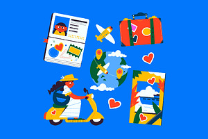 Travel Asset Illustration, an Object Illustration by graphicook
