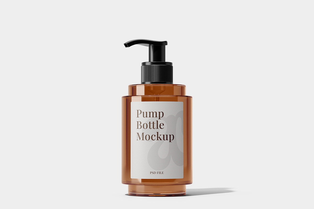 Cosmetic Pump Bottle Mockup, a Packaging Mockup by Akebareee (Photo 1 of 3)
