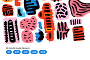 Colorful Doodle Elements, an Object Graphic by crafty (Thumbnail 3 of 4)