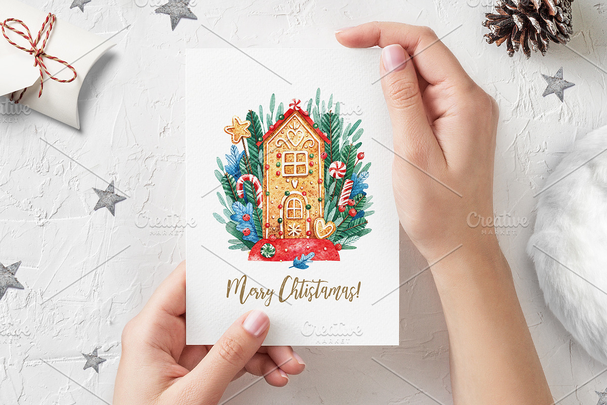 Have a sweet Christmas!, a Decorative Illustration by Watercolor by Tonia Tkach (Photo 3 of 3)