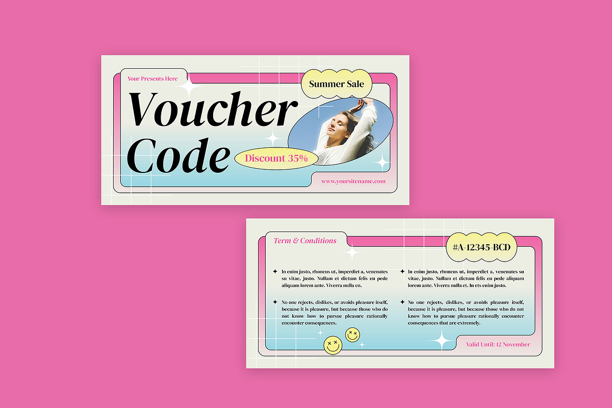 Promotion Voucher Y2K Style, a Card Template by Neermana (Photo 3 of 4)