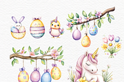 Unicorn easter egg clipart, a Seasonal Illustration by Invite to Clipart (Thumbnail 5 of 7)
