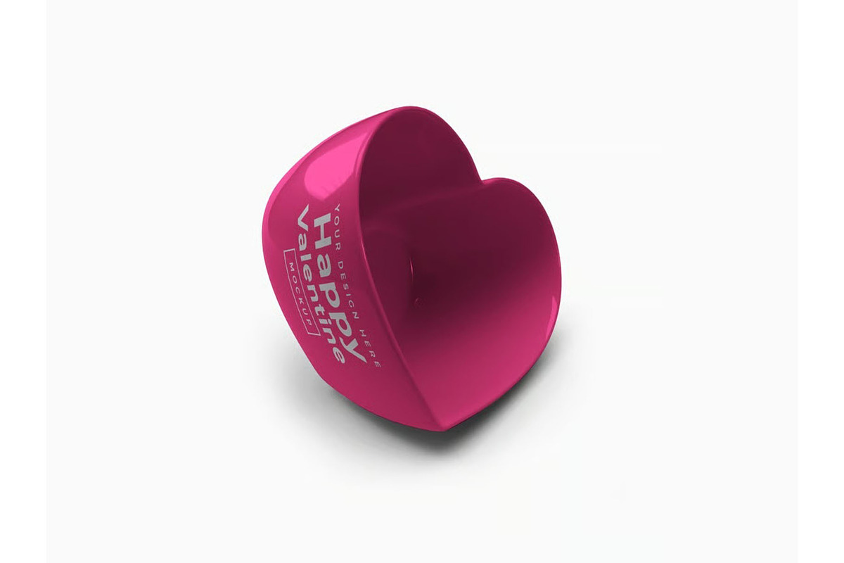 Heart Container Mockup Template Set, a Cups & Container Mockup by DesignRushMarket (Photo 4 of 11)