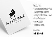 Black Ram logo, a Branding & Logo Template by vectorlogos89 (Thumbnail 1 of 2)