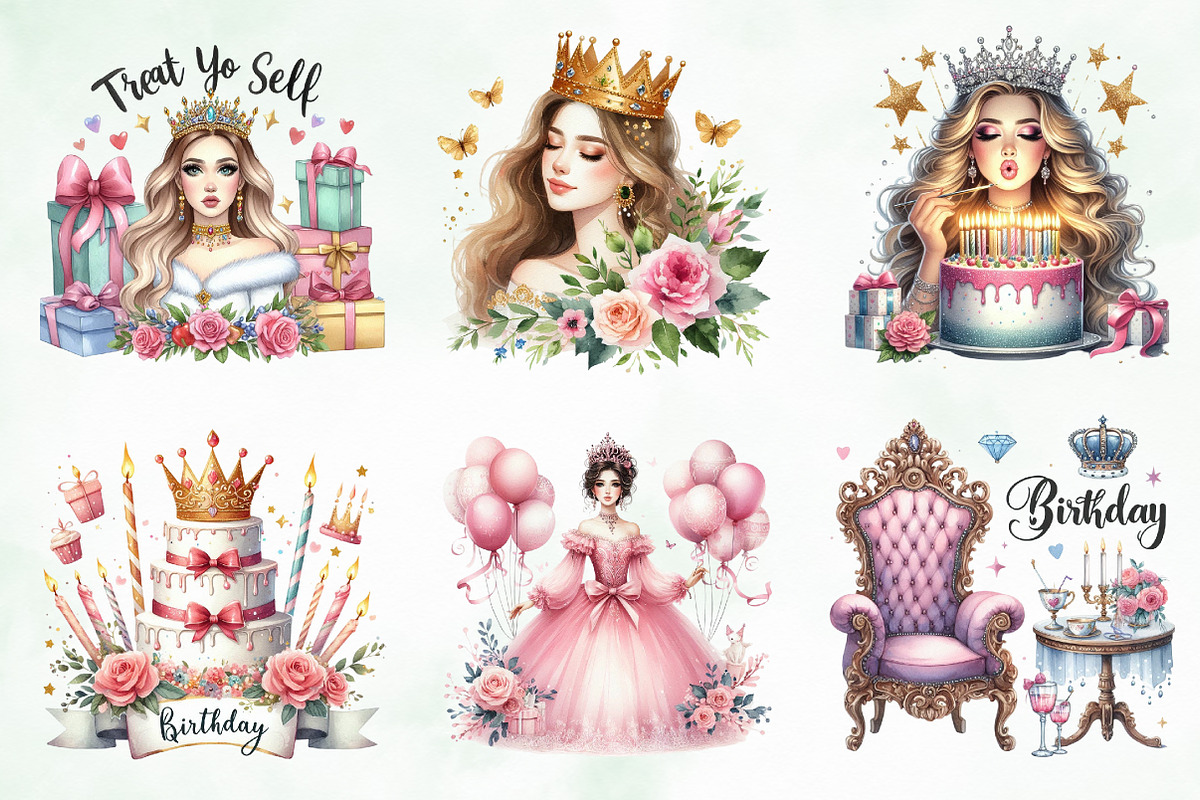 Birthday Queen Sublimation Quotes, an Illustration by Creative Art (Photo 3 of 7)