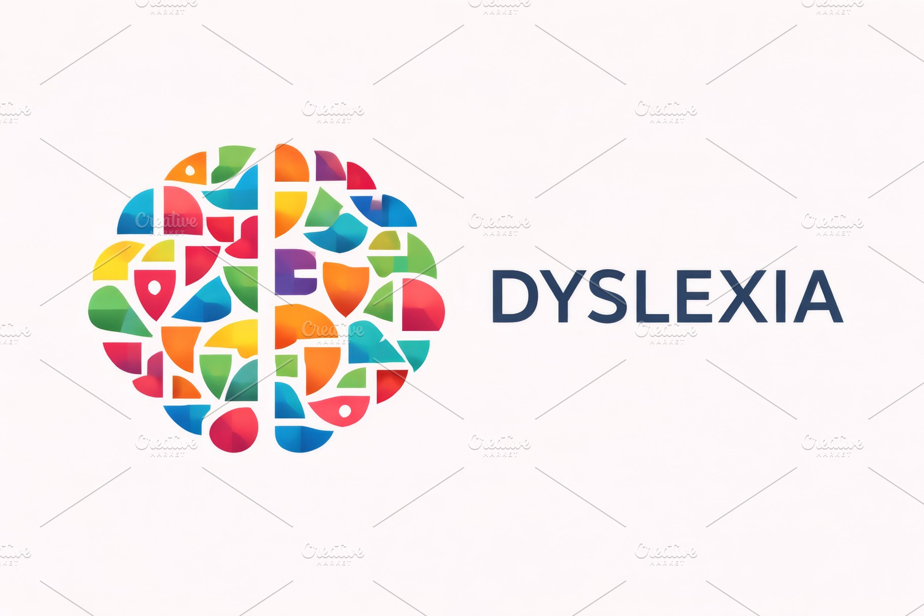 Dyslexia awareness concept with colo, a Photo by Dvoevnore photos