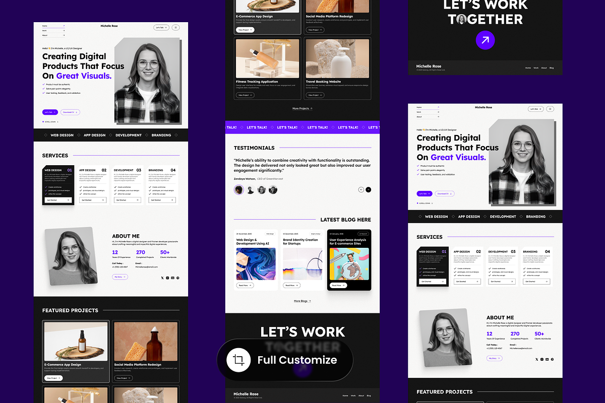Michelle Rose - Freelancer Portfolio preview 3