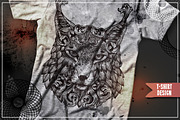 Ornamental Hand Drawn Lynx, an Animal Illustration by alexrockheart (Thumbnail 3 of 3)