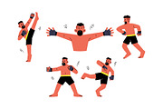 MMA Man Character Vol 2, a Sport Illustration by SLAB! Design (Thumbnail 2 of 3)