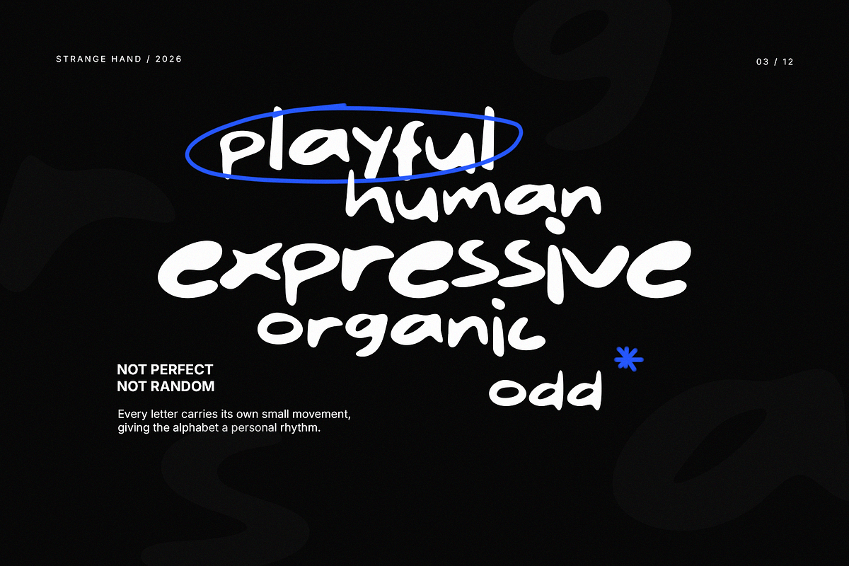 Strange Hand — Handwritten Font, a Handwritten Font by Hasbi Creative (Photo 3 of 12)