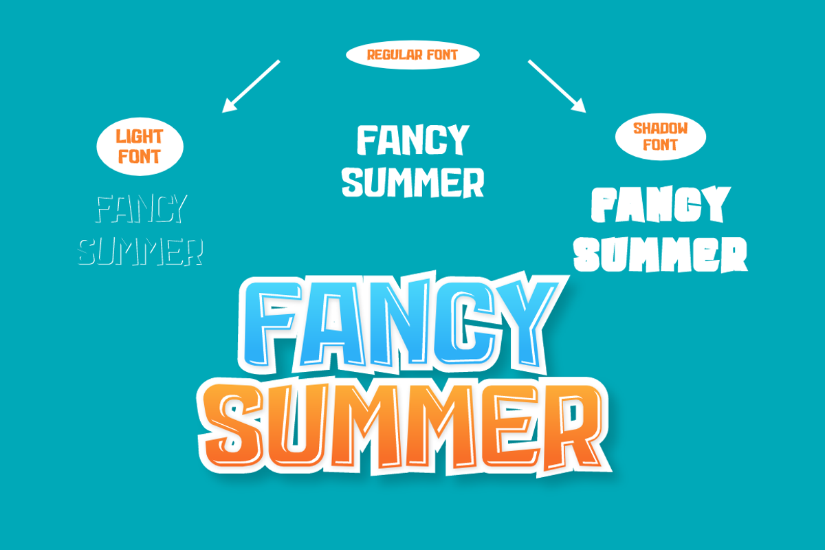 Fancy Summer Font, a Handwritten Font by QR Design Studio (Photo 3 of 9)