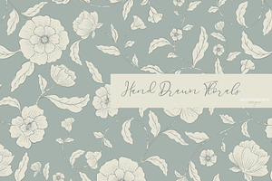 Vintage Trailing Floral Pattern